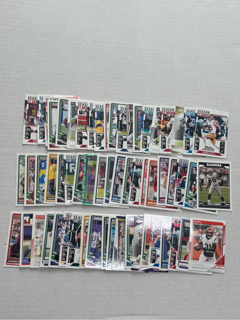 Football Trading Card Lot - Multi-Color